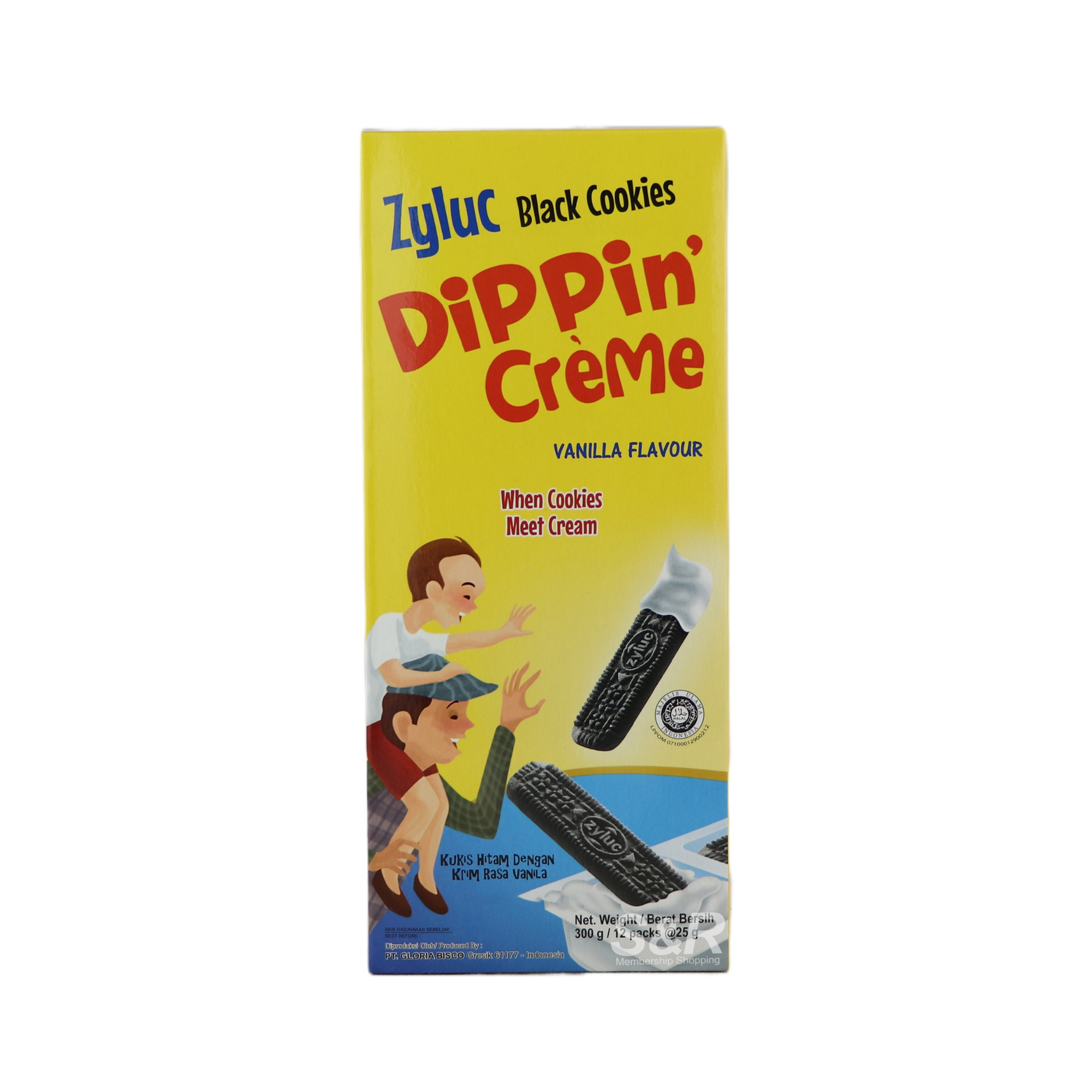 Zyluc Vanilla Dippin Creme Black Cookies (25g x 12pcs) Zyluc Vanilla Dippin Creme Black Cookies (25g x 12pcs)
